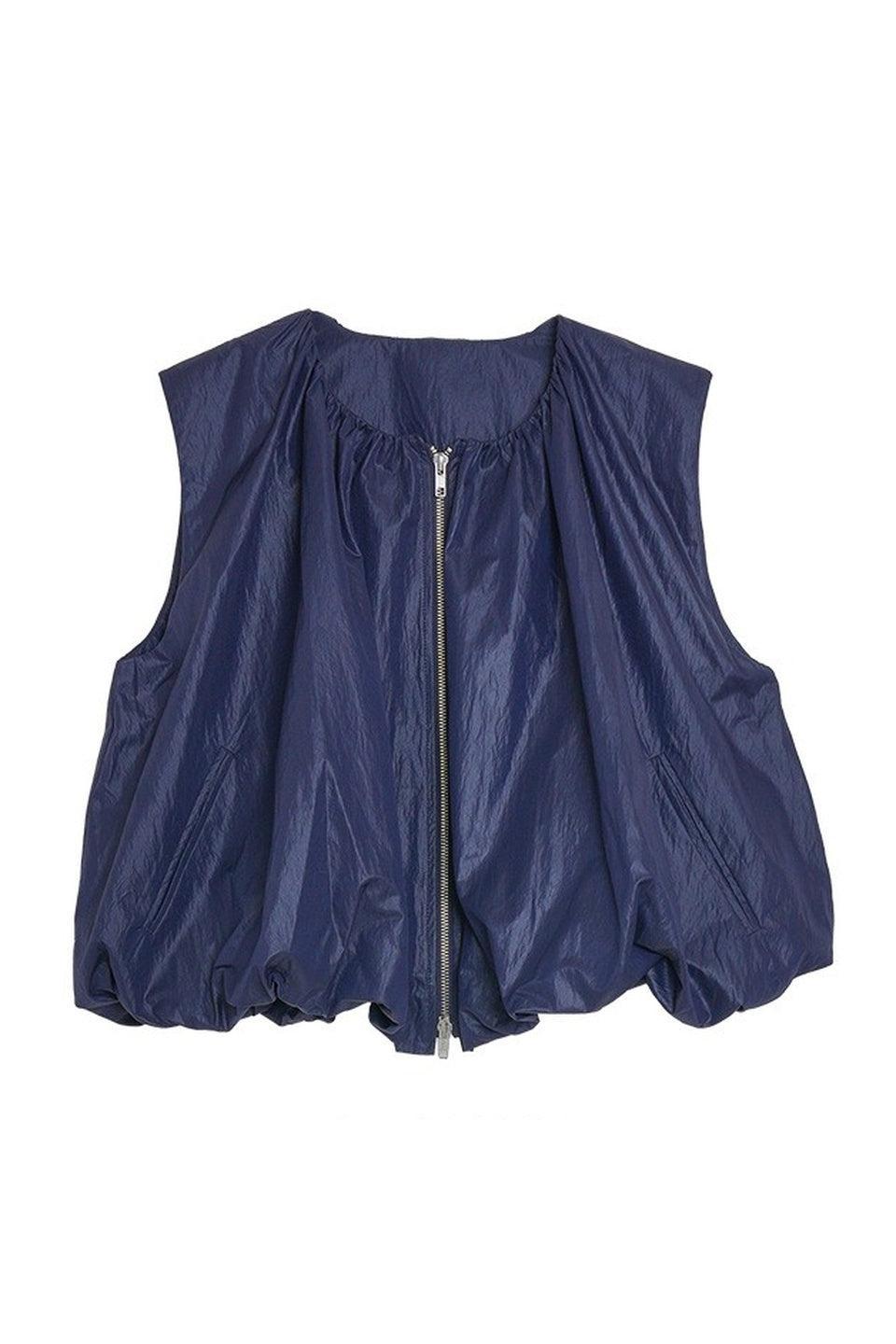 MICALLE MICALLE-Shiny Zip Vest-NOWALL