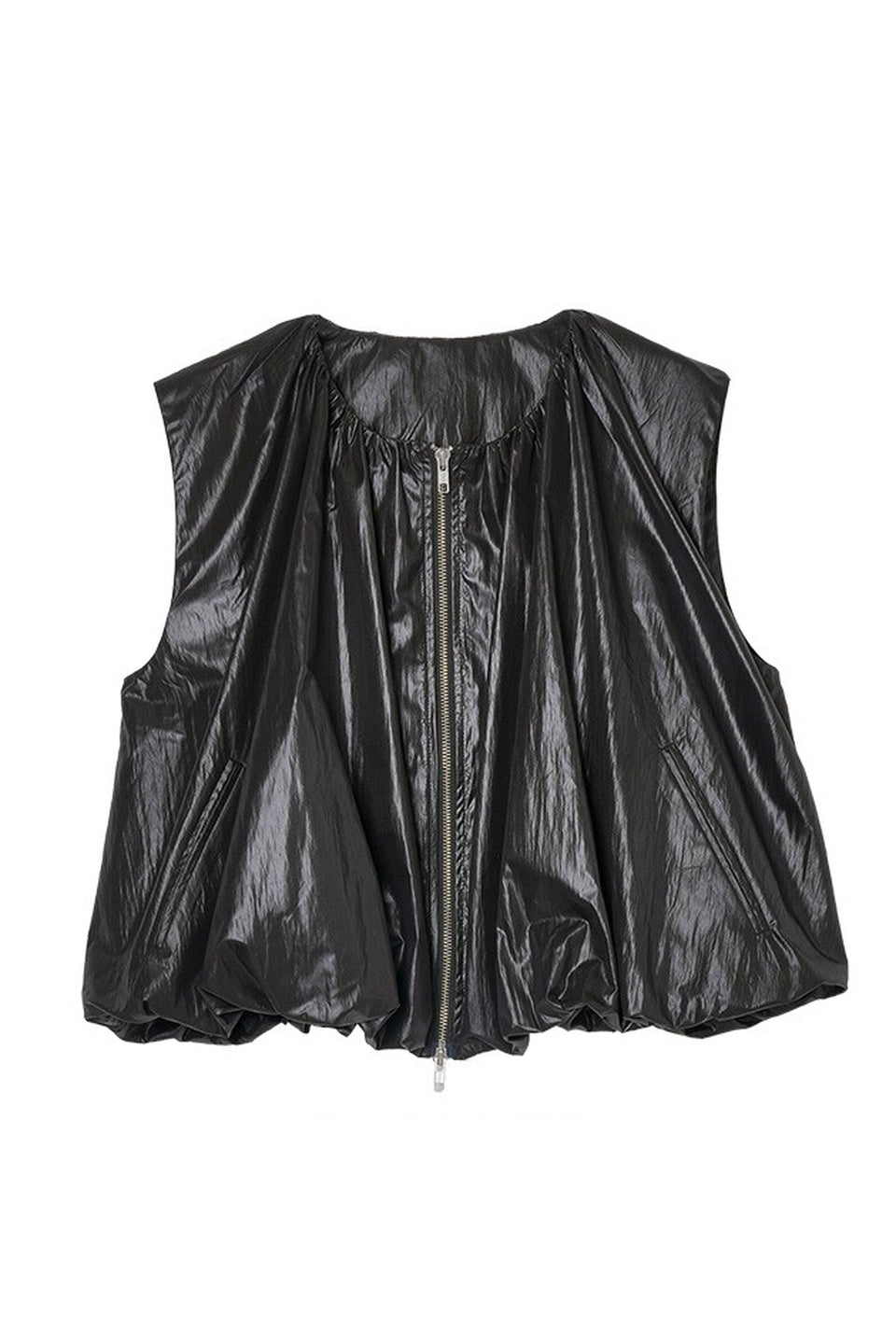 MICALLE MICALLE-Shiny Zip Vest-NOWALL