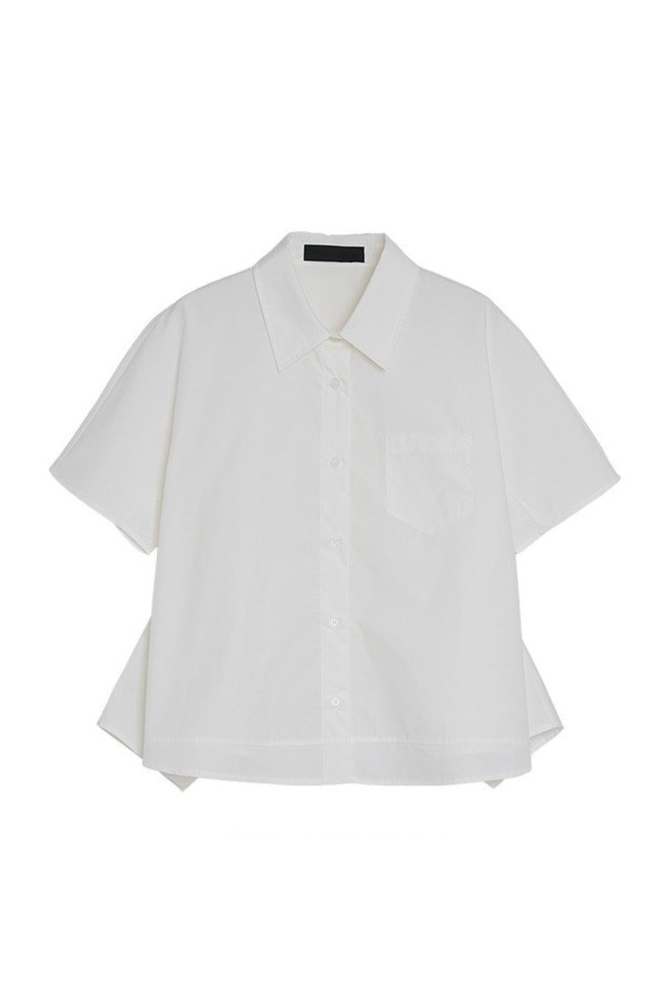 MICALLE MICALLE-Short Sleeve Flare Shirt-NOWALL
