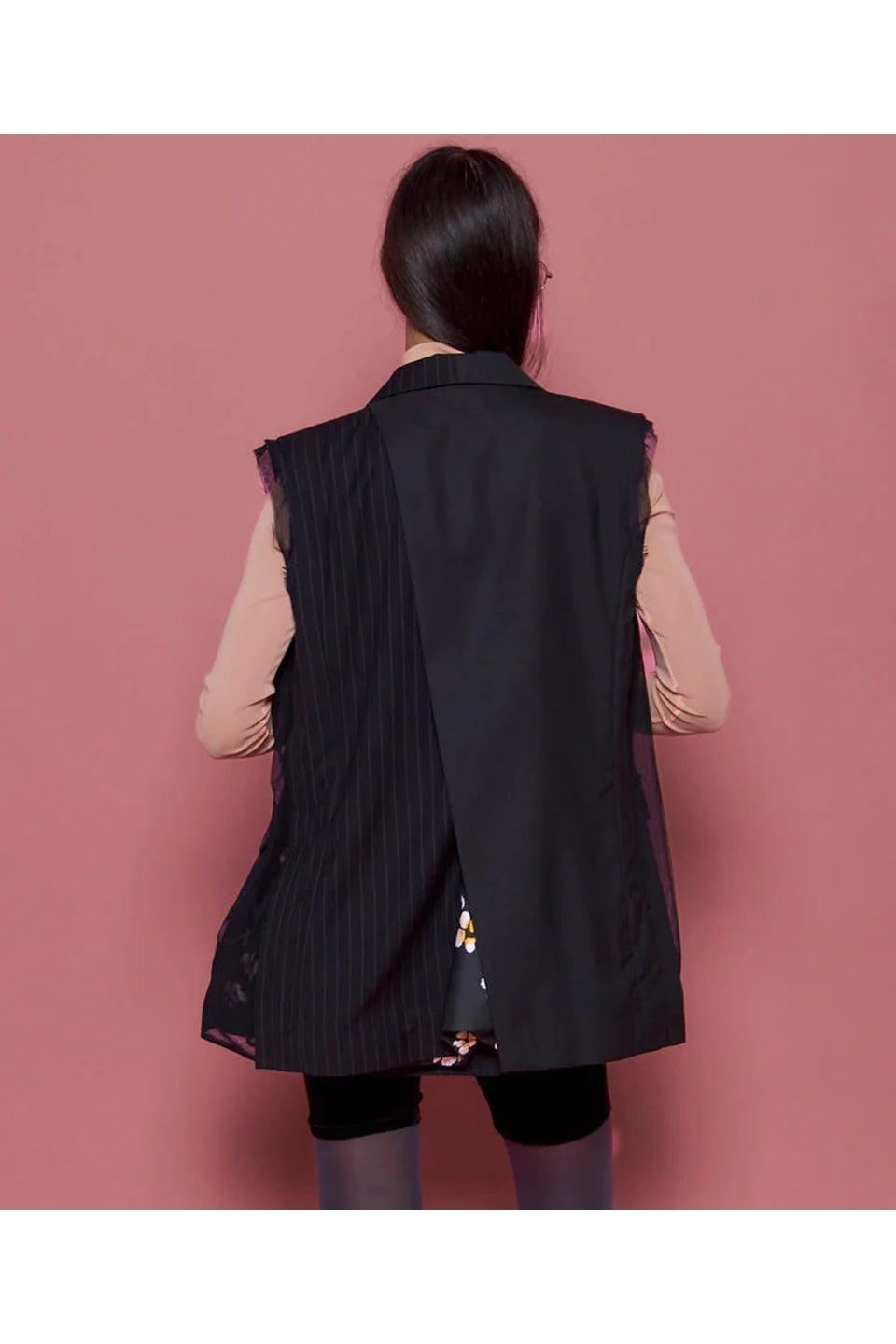 MAISON SPECIAL-Side Tulle Gilet-NOWALL