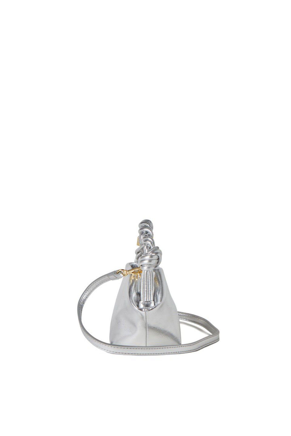 GANNI-Silver Mini Ganni Bou Bag-NOWALL