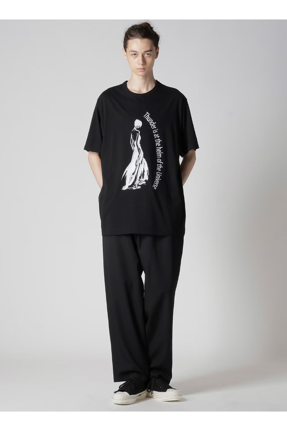 Yohji Yamamoto POUR HOMME-Single Jersey Print Half Sleeve-NOWALL