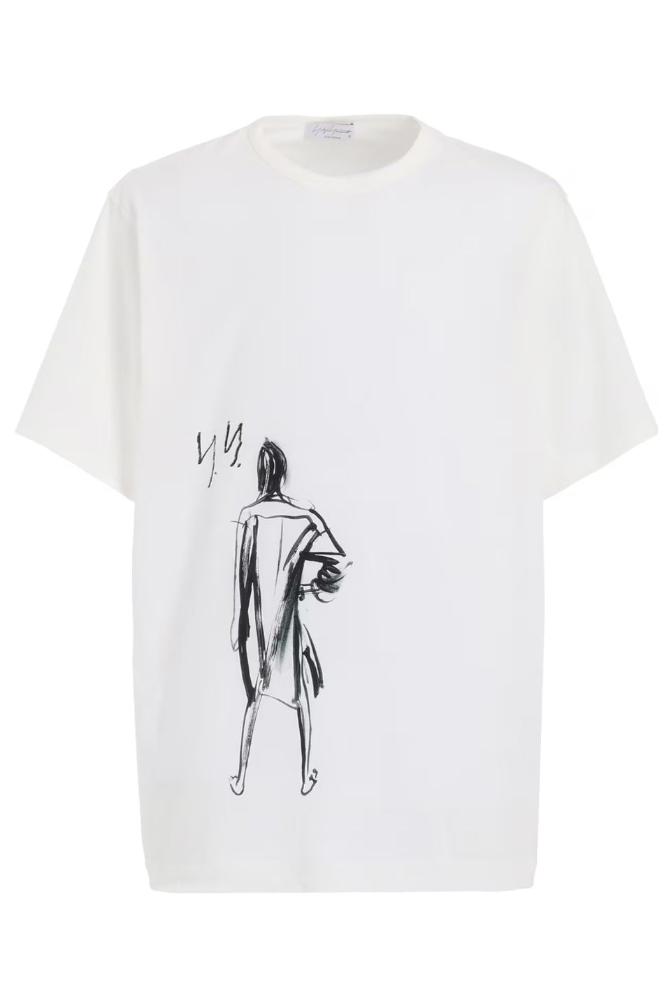 Yohji Yamamoto POUR HOMME-Single Jersey Print Half Sleeve-NOWALL