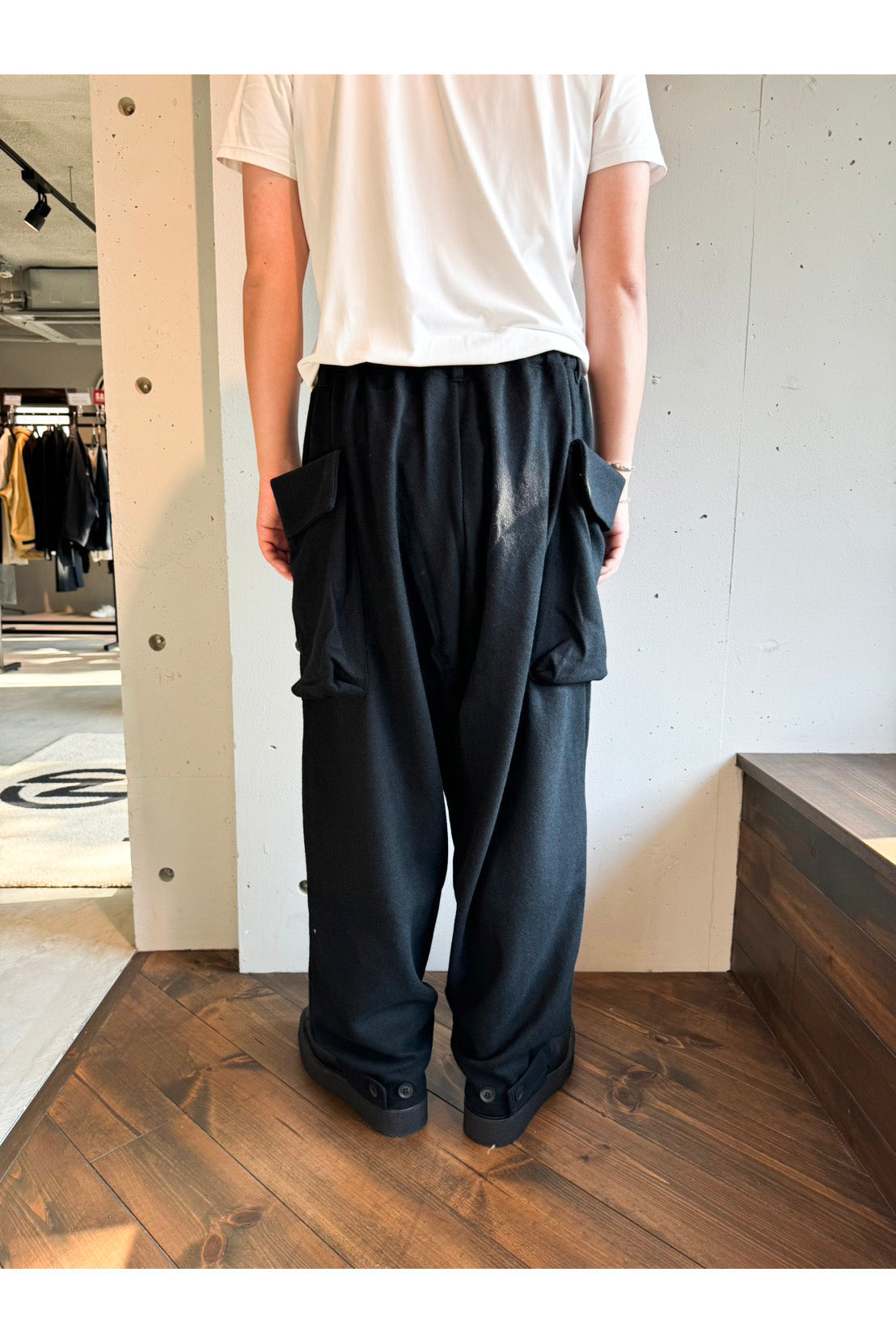 Yohji Yamamoto POUR HOMME-Soft Jersey Out Pocket Pants-NOWALL