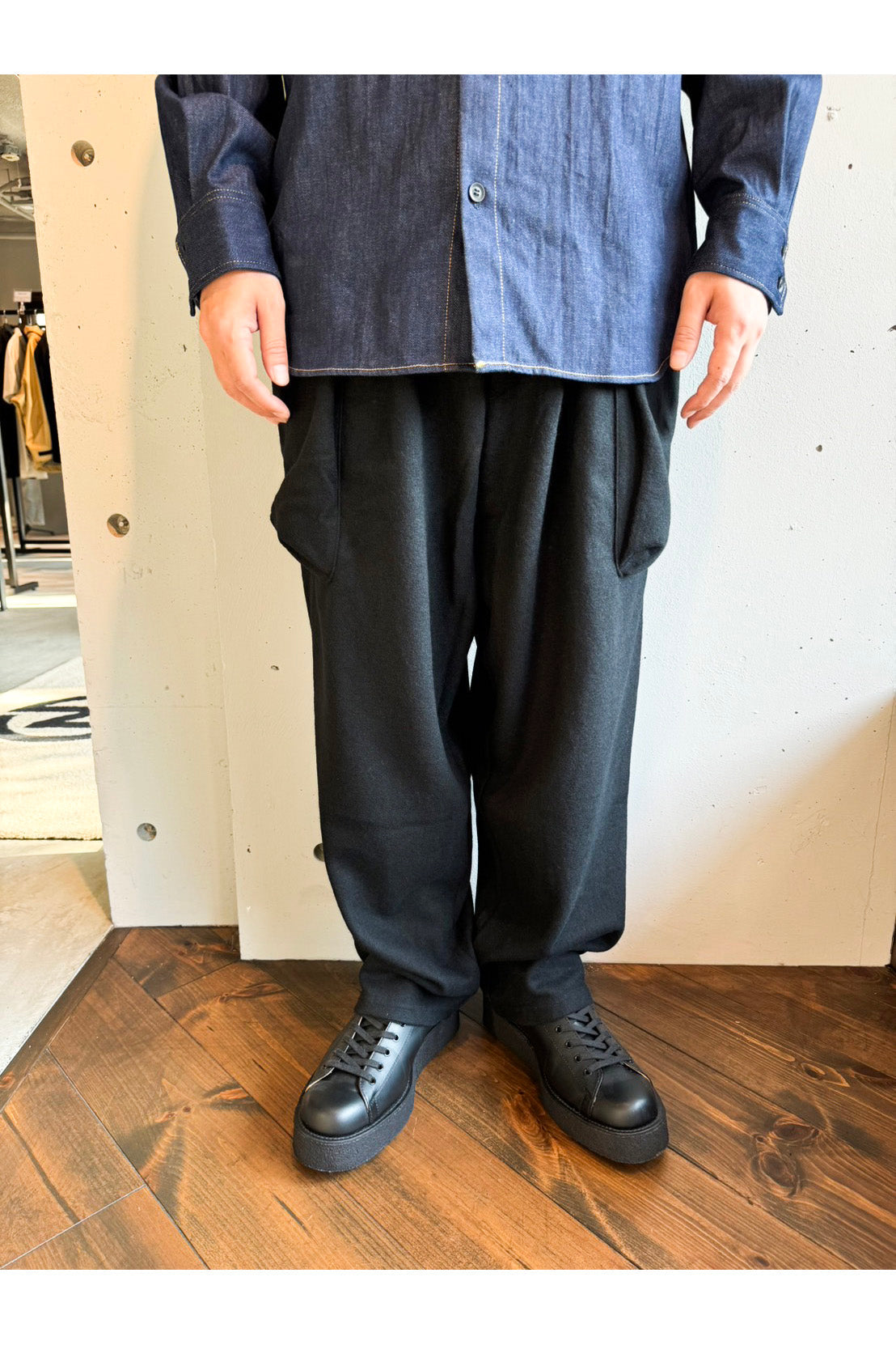 Yohji Yamamoto POUR HOMME-Soft Jersey Out Pocket Pants-NOWALL