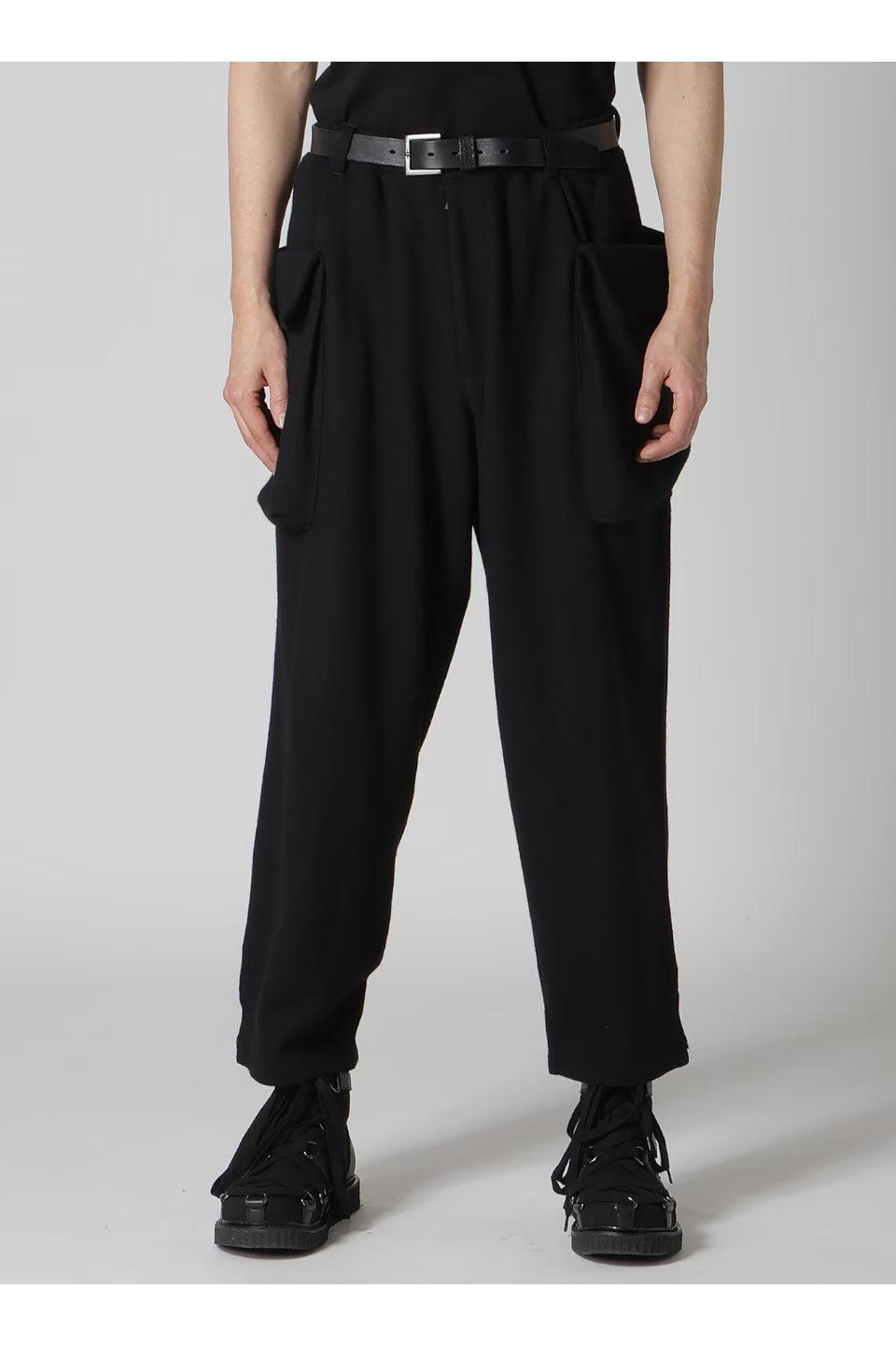 Yohji Yamamoto POUR HOMME-Soft Jersey Out Pocket Pants-NOWALL