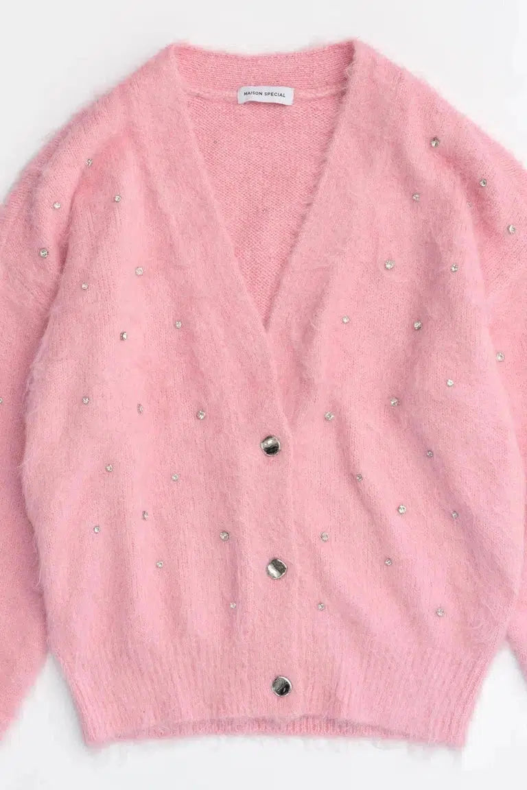 MAISON SPECIAL-Sparkling Bijou Knit Cardigan-NOWALL