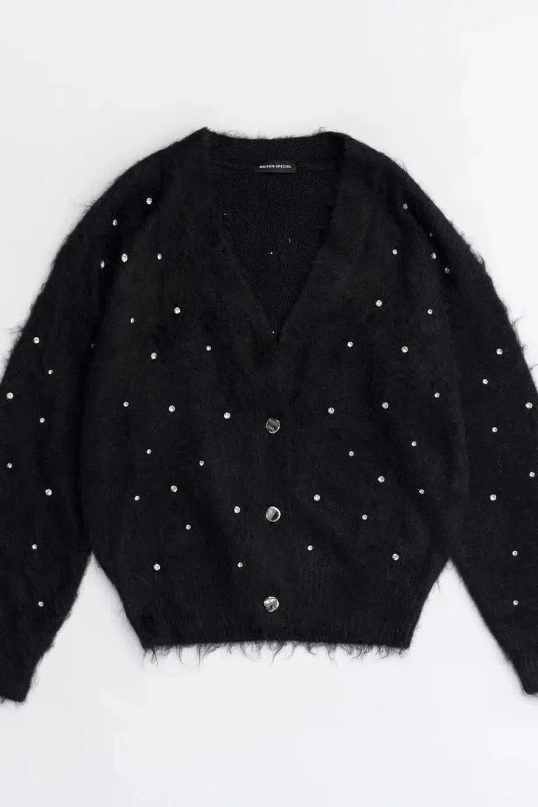 MAISON SPECIAL-Sparkling Bijou Knit Cardigan-NOWALL