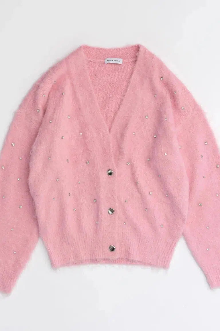 MAISON SPECIAL-Sparkling Bijou Knit Cardigan-NOWALL