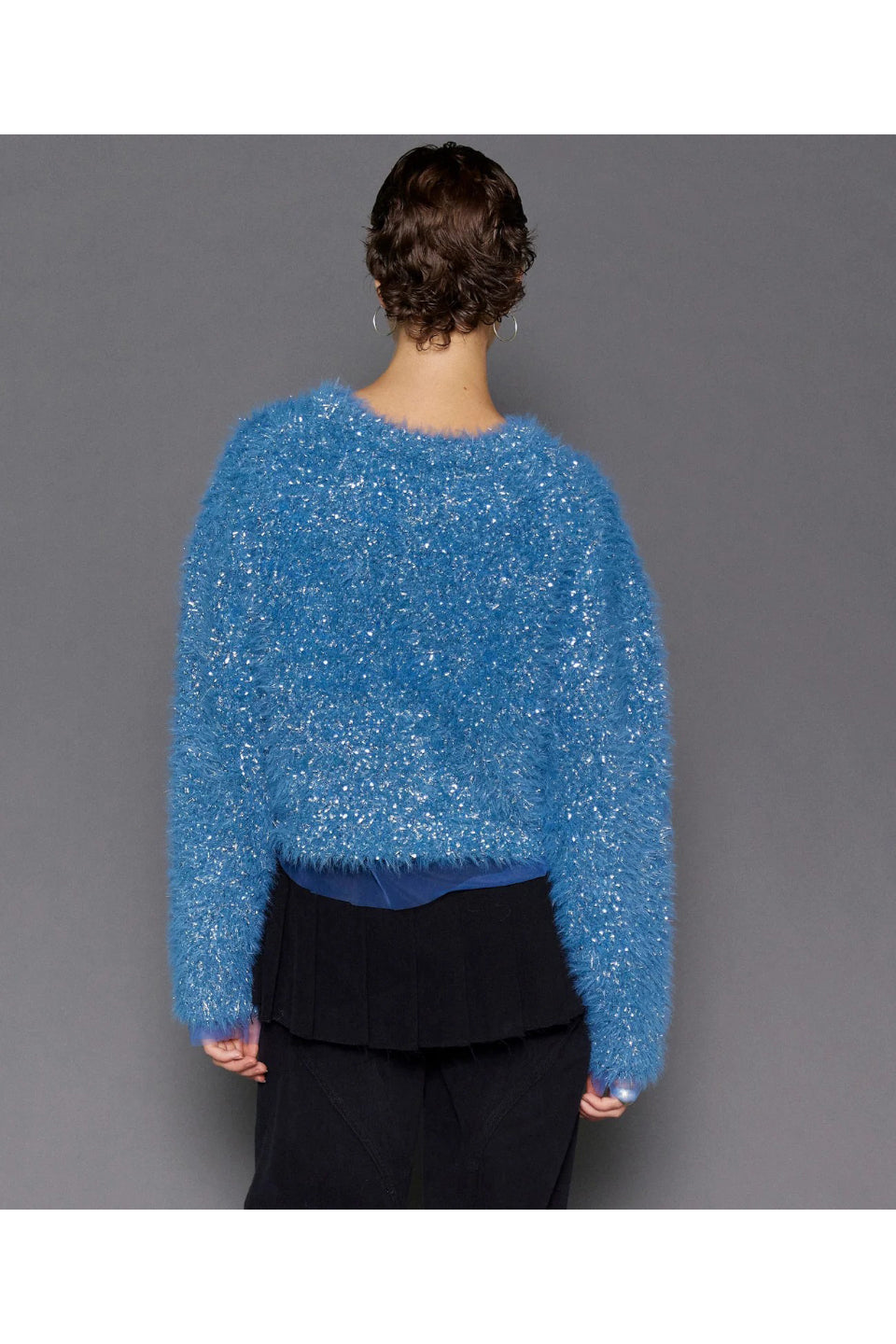 MAISON SPECIAL-Sparkling Shaggy Knit Pullover-NOWALL