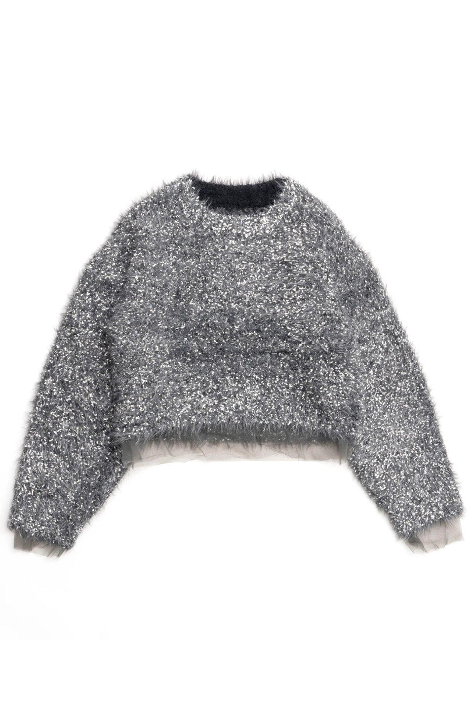 MAISON SPECIAL-Sparkling Shaggy Knit Pullover-NOWALL