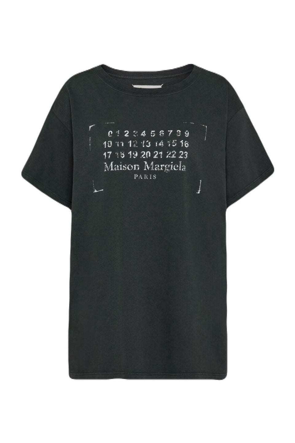新品 S マルジェラ 25ss ブランド ロゴTシャツ 黒系 17975 Maison Margiela(メゾンマルジェラ) 25SS スタンプロゴ オーバーサイズ