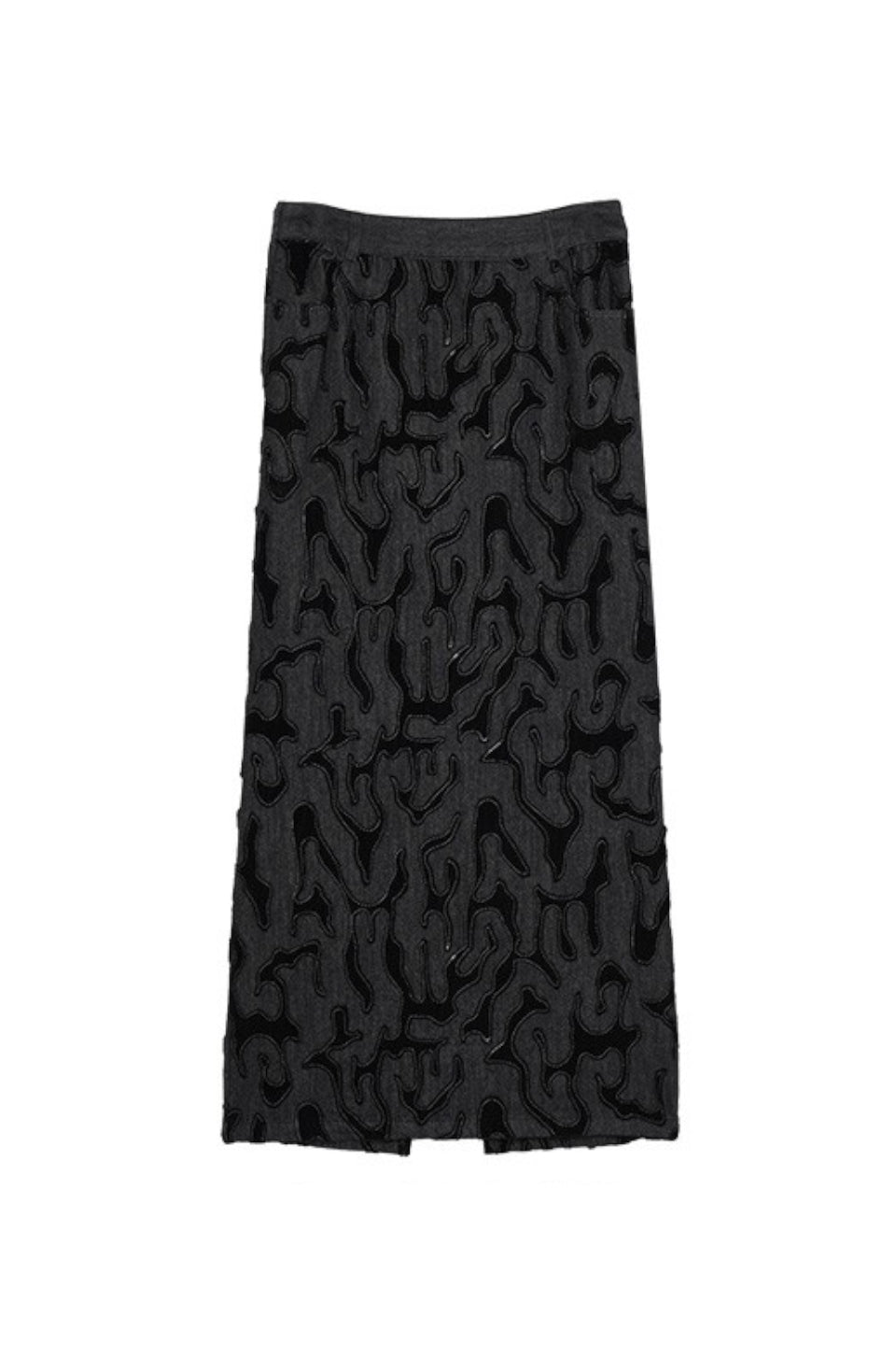 MICALLE MICALLE-Stitch Art Long Skirt-NOWALL