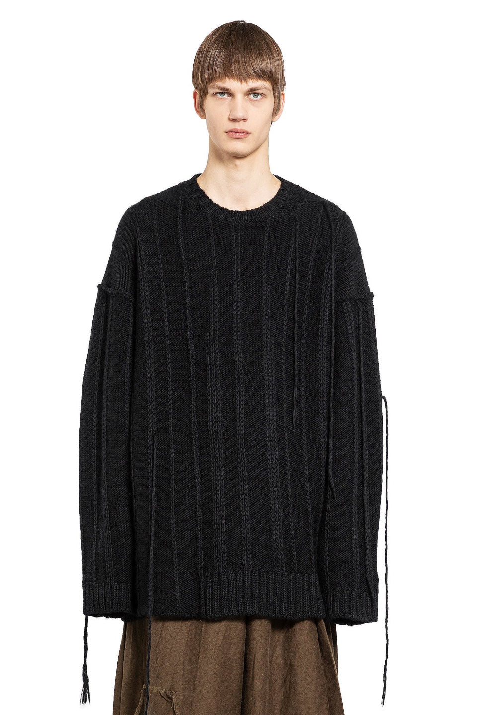 Yohji Yamamoto POUR HOMME-String Switching Sweater-NOWALL