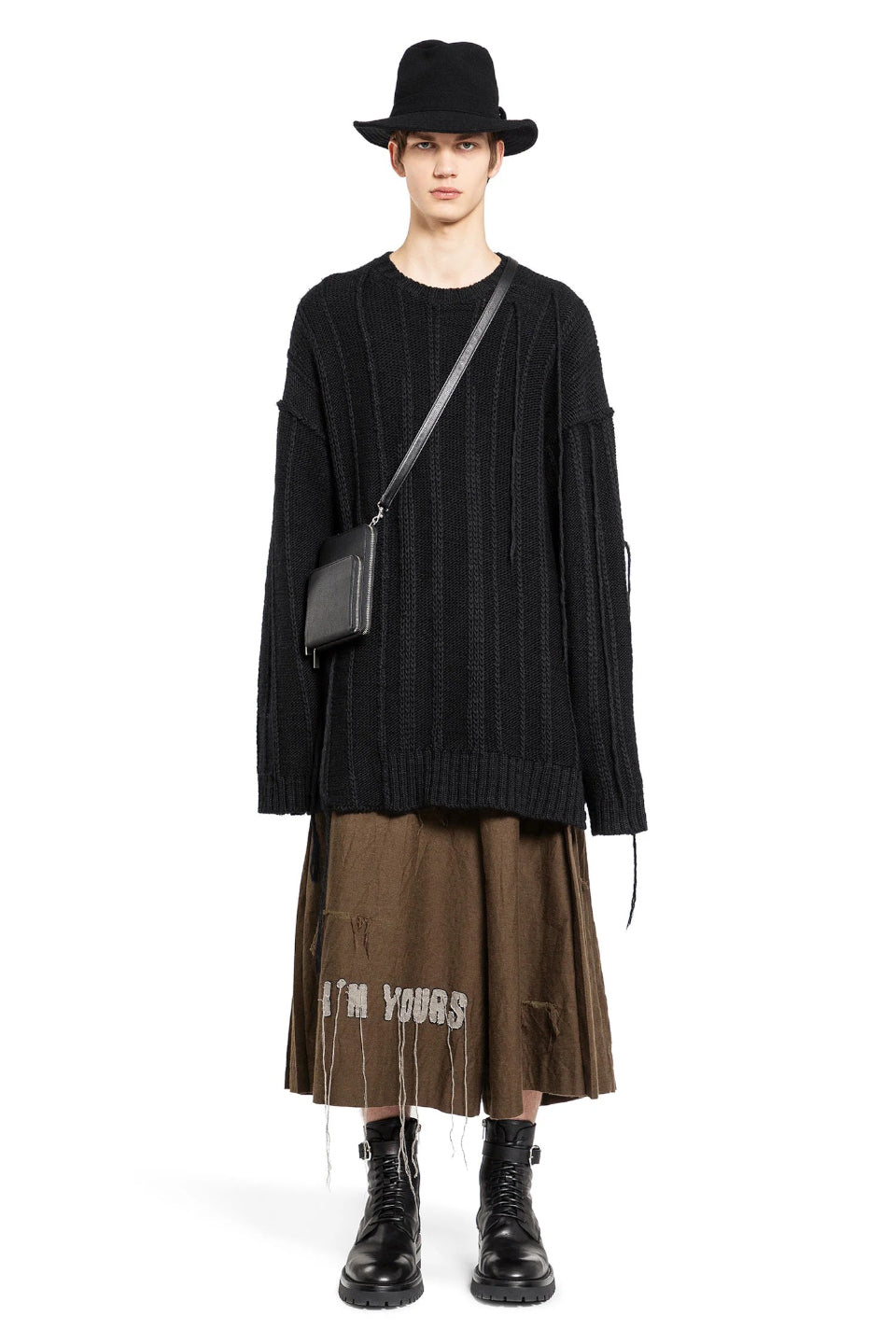 Yohji Yamamoto POUR HOMME-String Switching Sweater-NOWALL