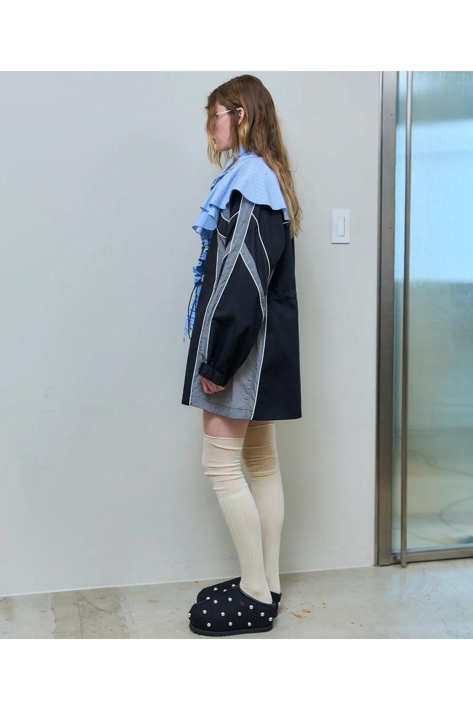 MAISON SPECIAL-Track Jersey Mini Dress-NOWALL