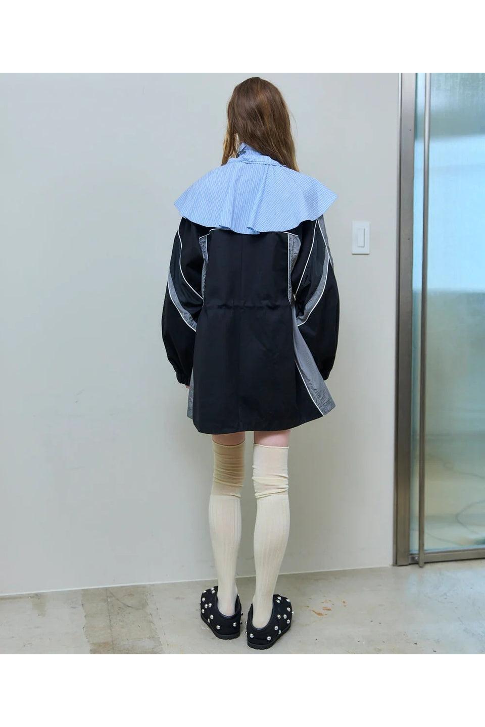MAISON SPECIAL-Track Jersey Mini Dress-NOWALL