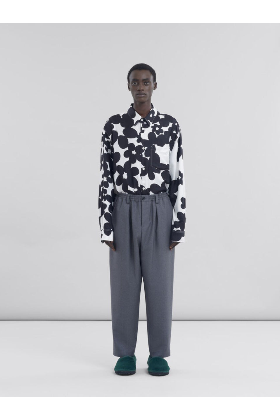 MARNI-Tropical Wool Pants-NOWALL