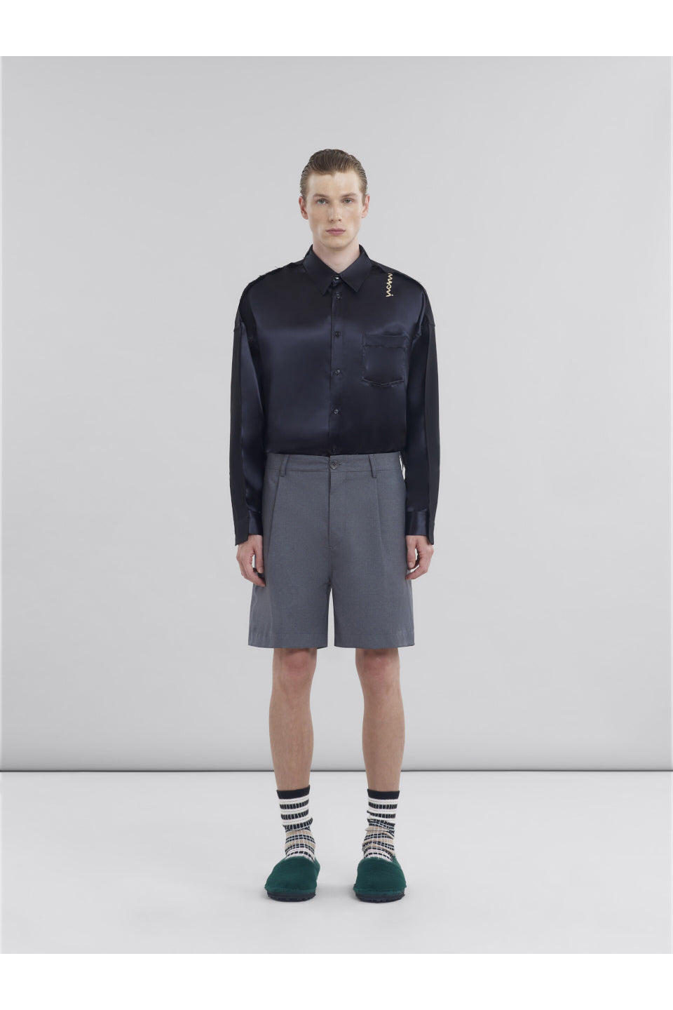 MARNI-Tropical Wool Tailored Short Pants-NOWALL