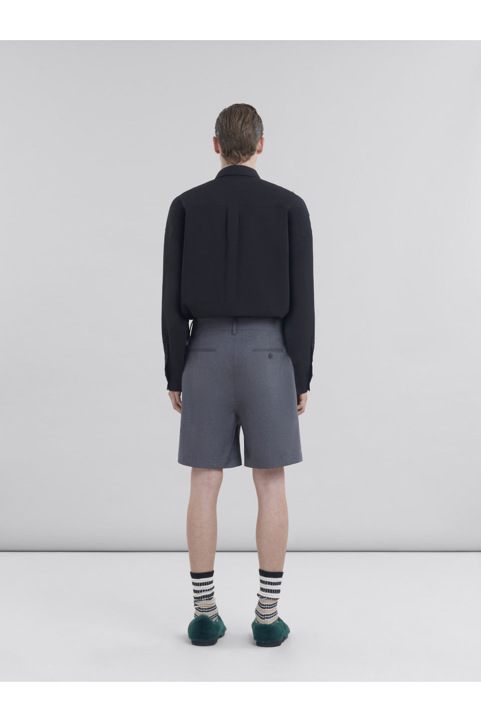 MARNI-Tropical Wool Tailored Short Pants-NOWALL