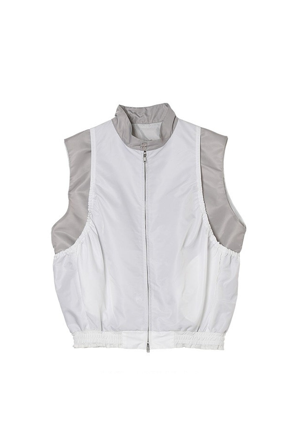 MICALLE MICALLE-Two Tone Nylon Zip Vest-NOWALL