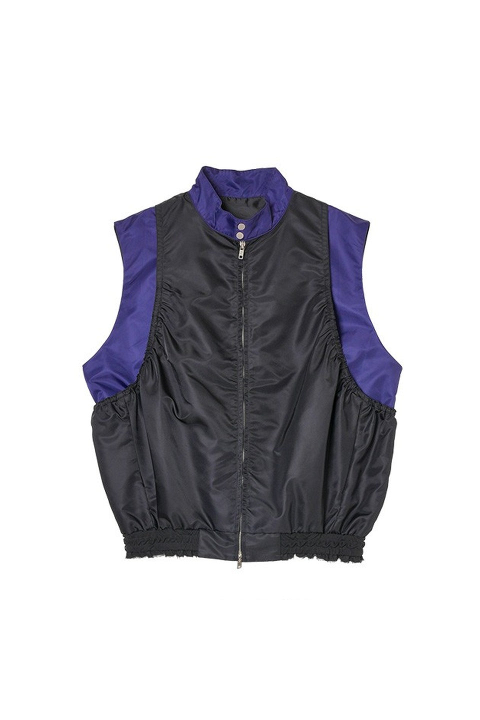 MICALLE MICALLE-Two Tone Nylon Zip Vest-NOWALL