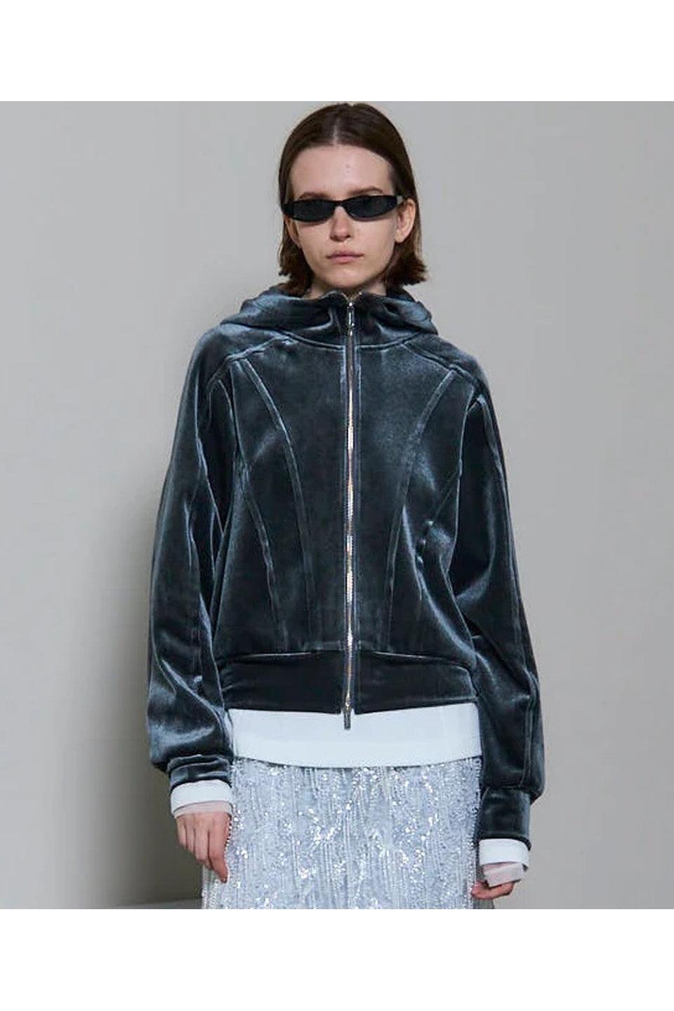 MAISON SPECIAL-Velour Cardboard Hoodie-NOWALL