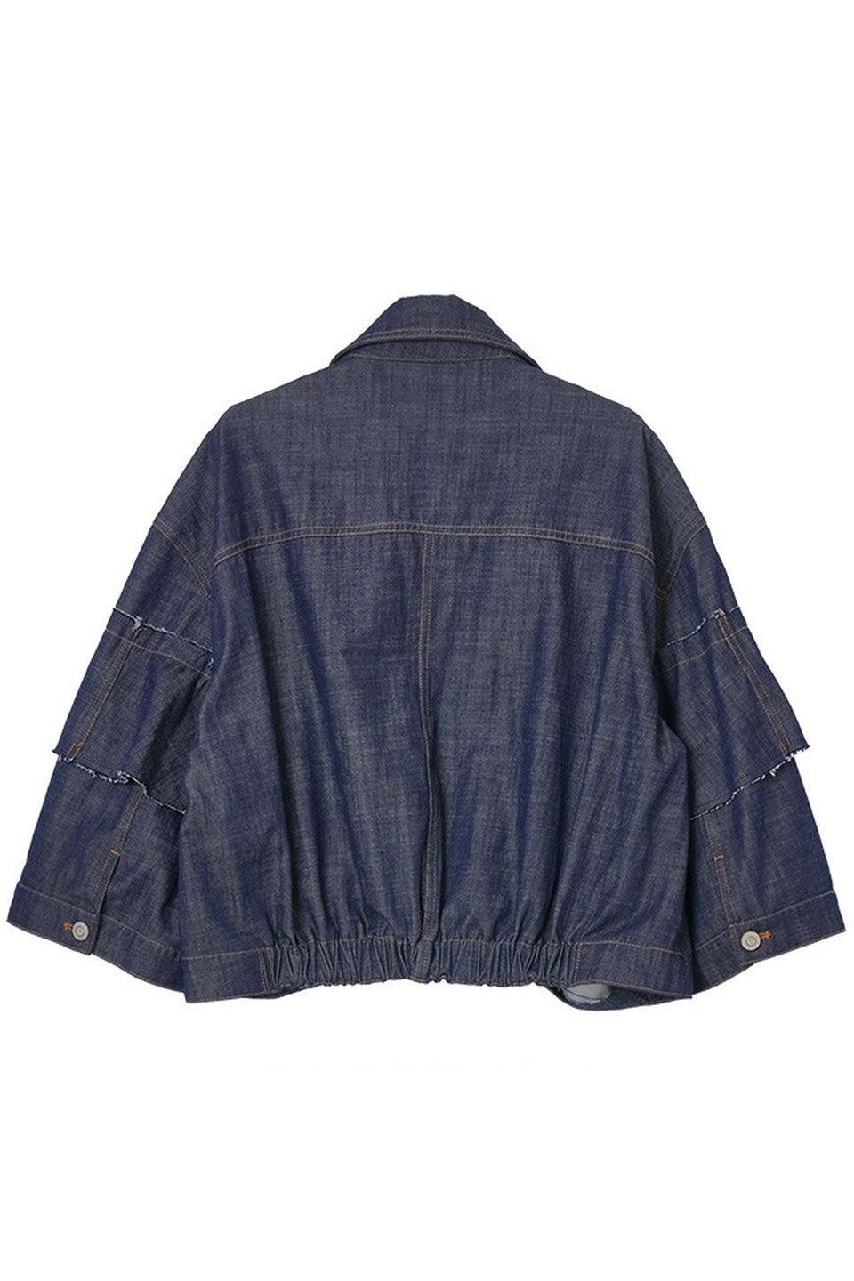 MICALLE MICALLE-Volume Sleeve Denim Jacket-NOWALL