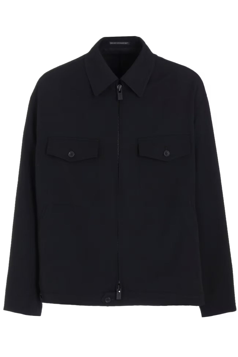 Y's for men-WOOL GABARDINE BLOUSON WITH FLAP POCKET-NOWALL