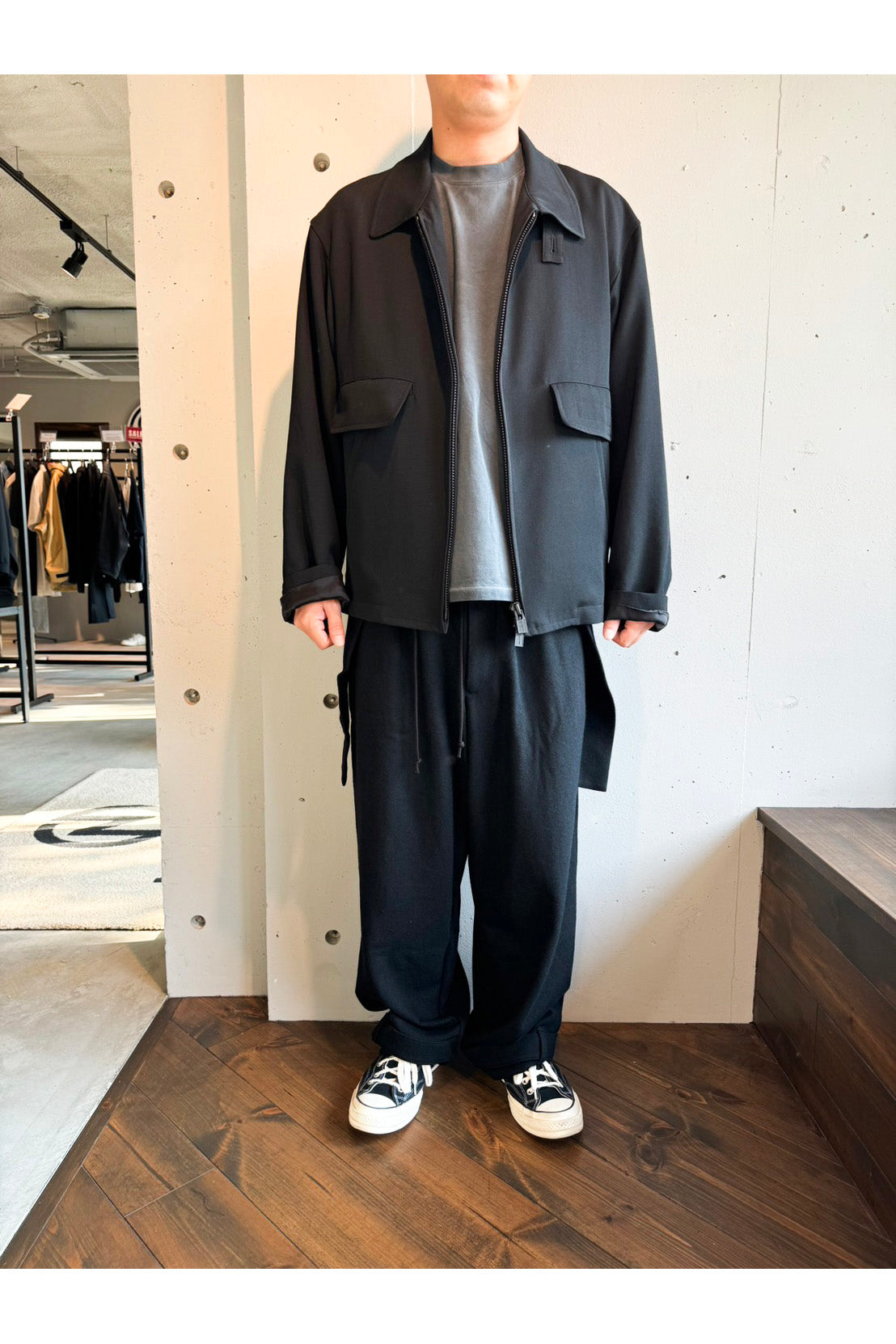 WOOL GABARDINE STANDARD BLOUSON