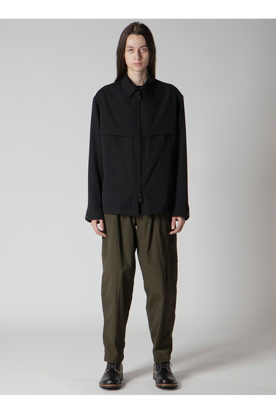 Y's for men-WOOL GABARDINE STORM SHIELD BLOUSON-NOWALL