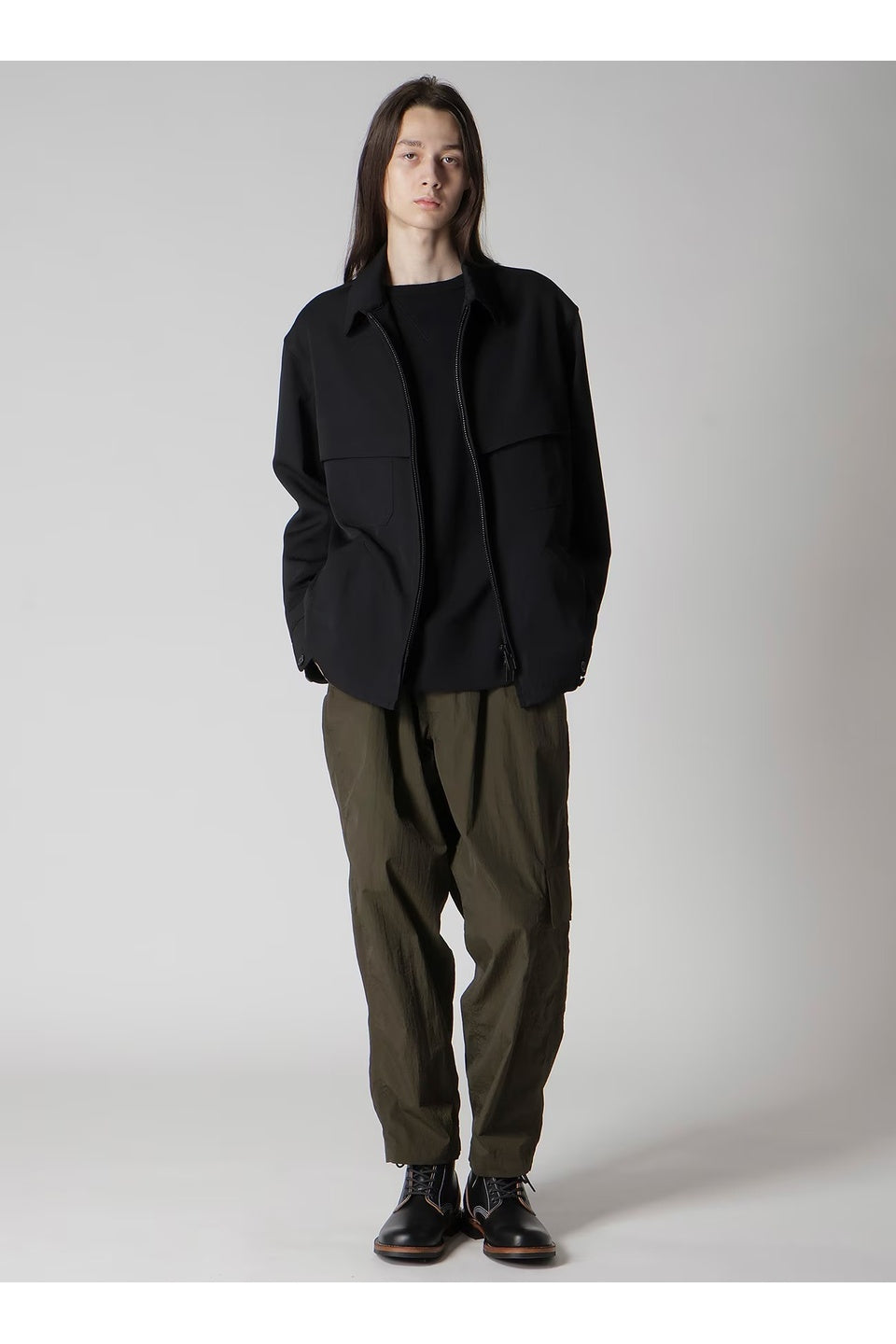 Y's for men-WOOL GABARDINE STORM SHIELD BLOUSON-NOWALL