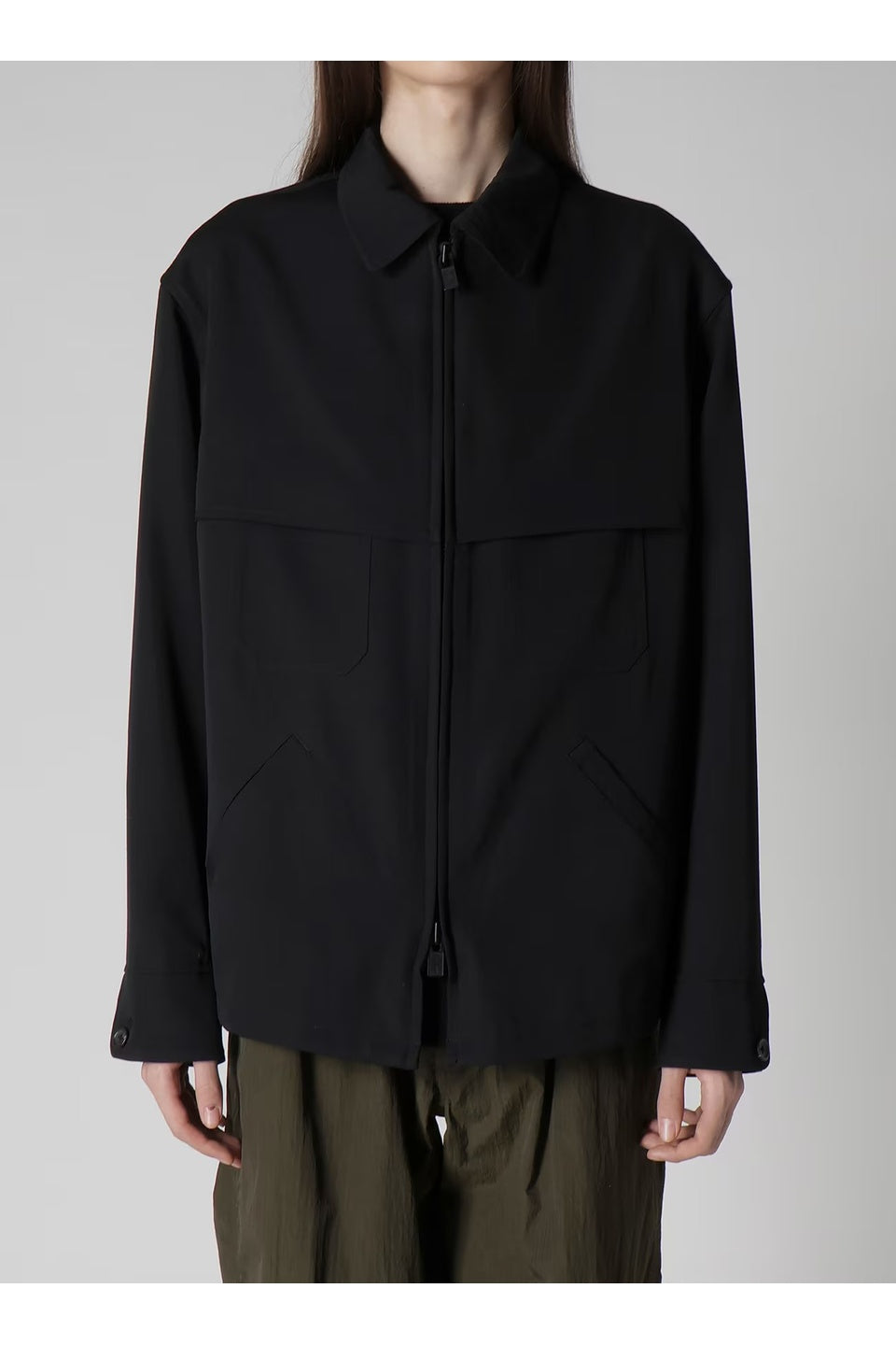 Y's for men-WOOL GABARDINE STORM SHIELD BLOUSON-NOWALL