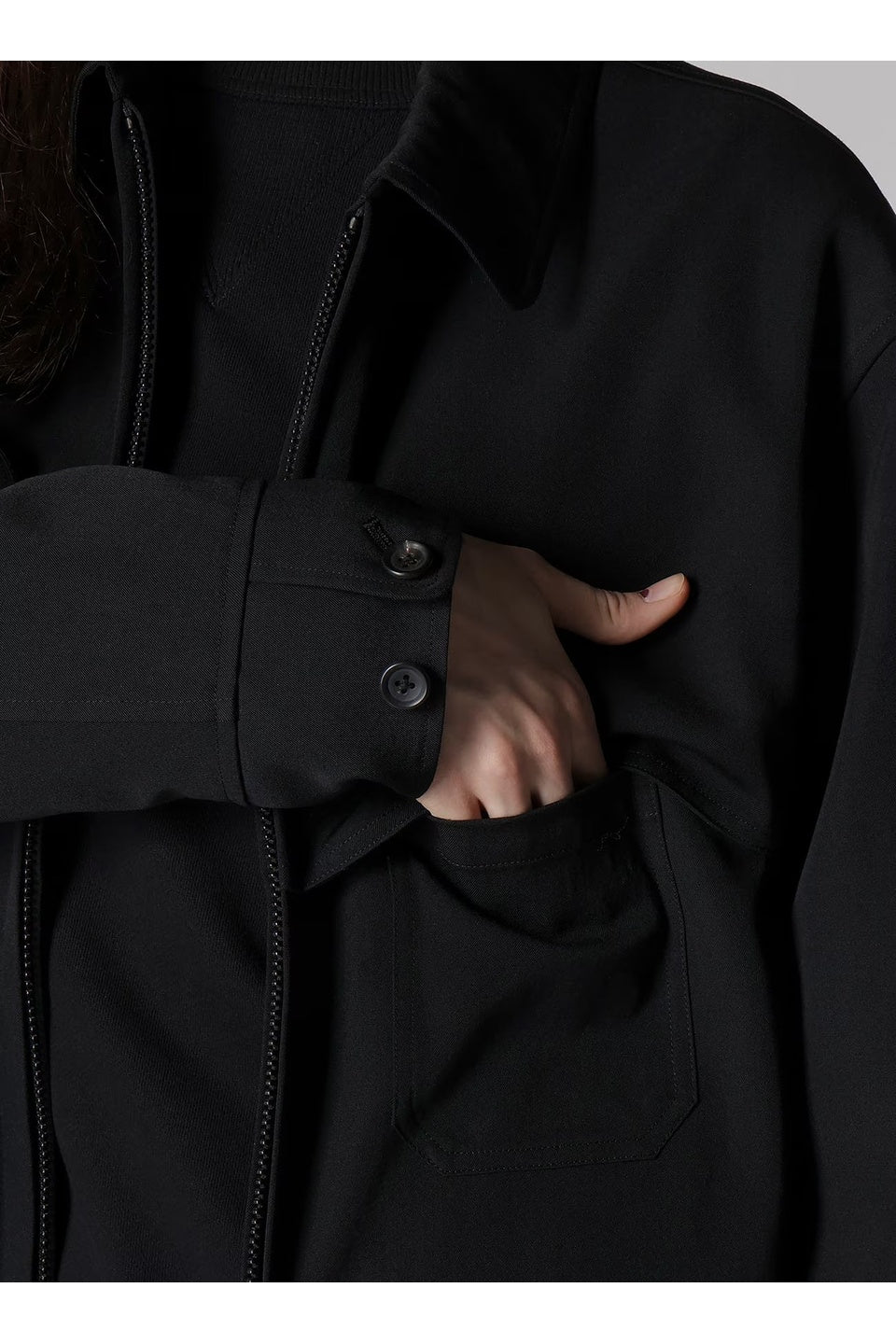 Y's for men-WOOL GABARDINE STORM SHIELD BLOUSON-NOWALL
