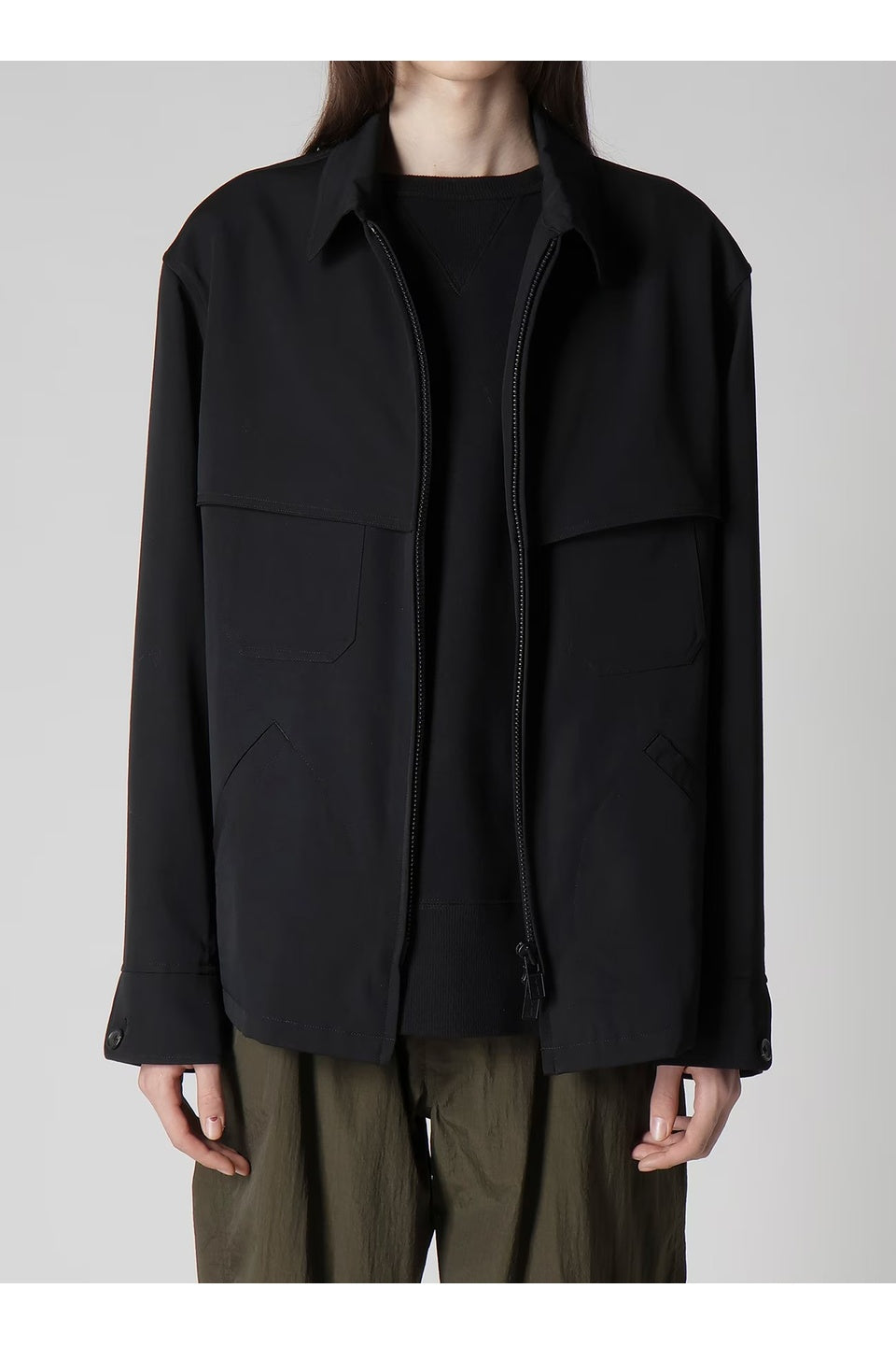Y's for men-WOOL GABARDINE STORM SHIELD BLOUSON-NOWALL
