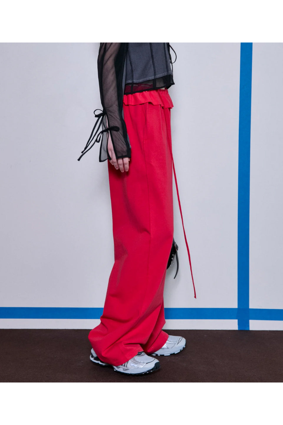 MAISON SPECIAL-Waist Ruffle Sweatpants-NOWALL