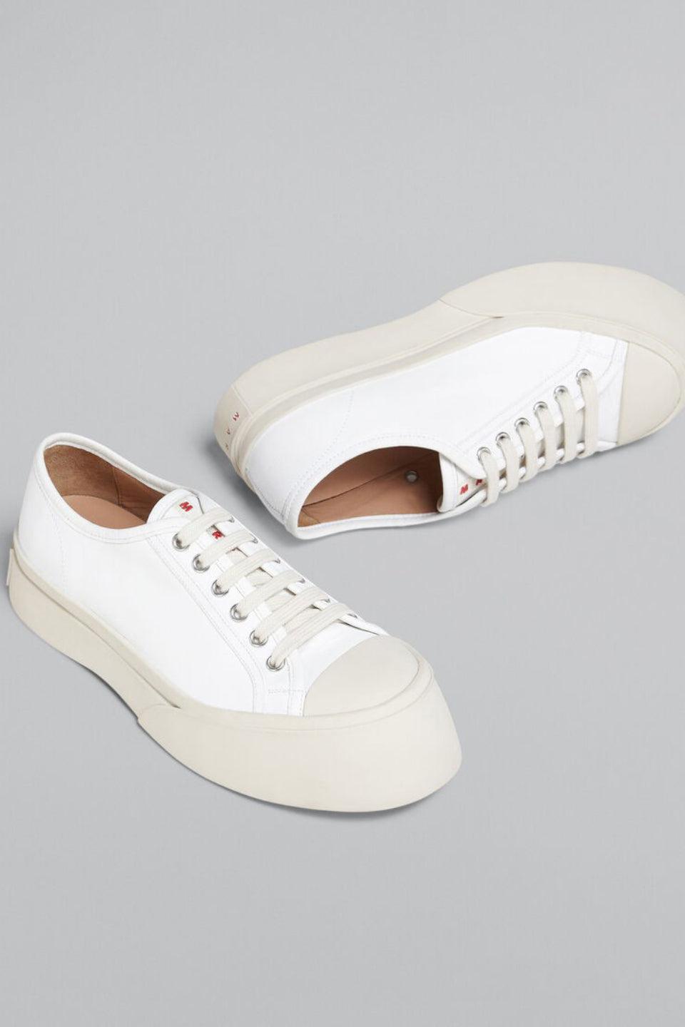 MARNI-White Nappa Leather Pablo Sneaker-NOWALL