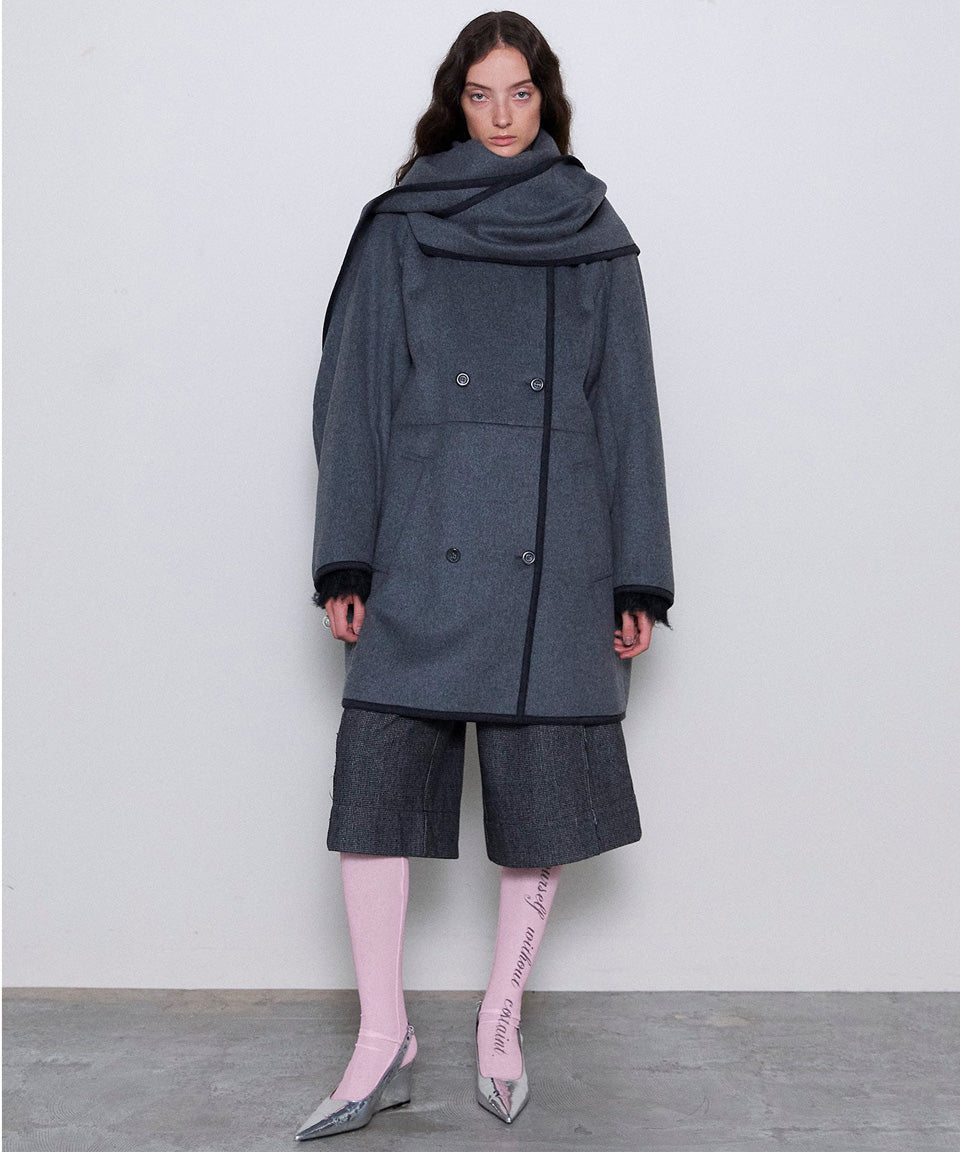 MAISON SPECIAL-Winter Scarf Tent Coat-NOWALL