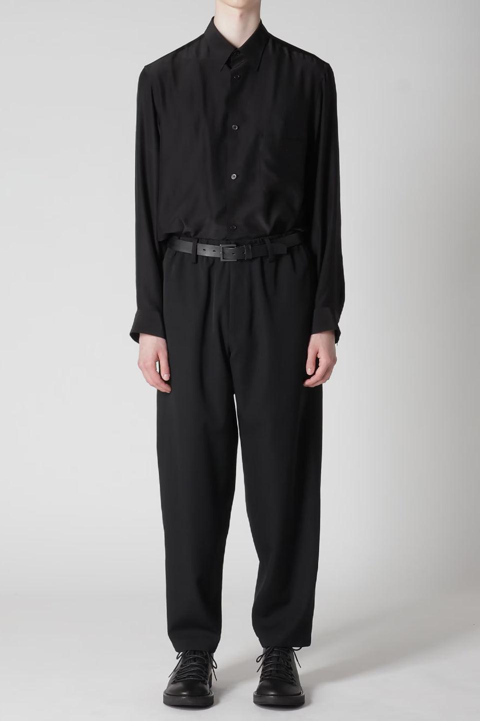 Yohji Yamamoto POUR HOMME-Wool Gabardine W Stitch Pants-NOWALL