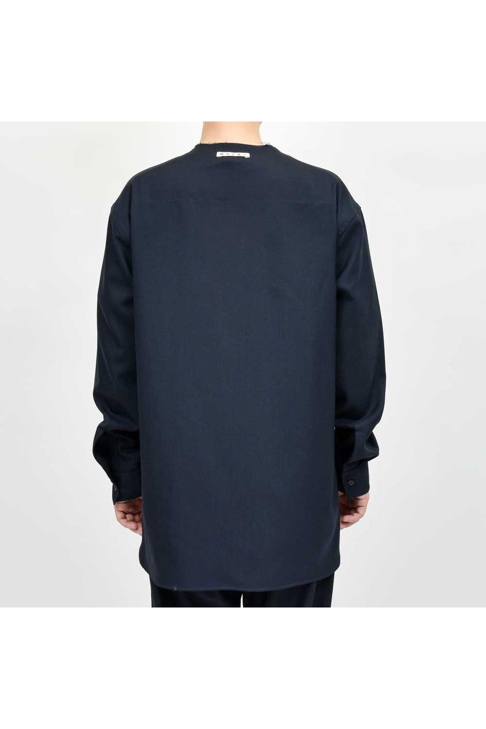 MARNI-Wool Tropical No Collor Shirts-NOWALL