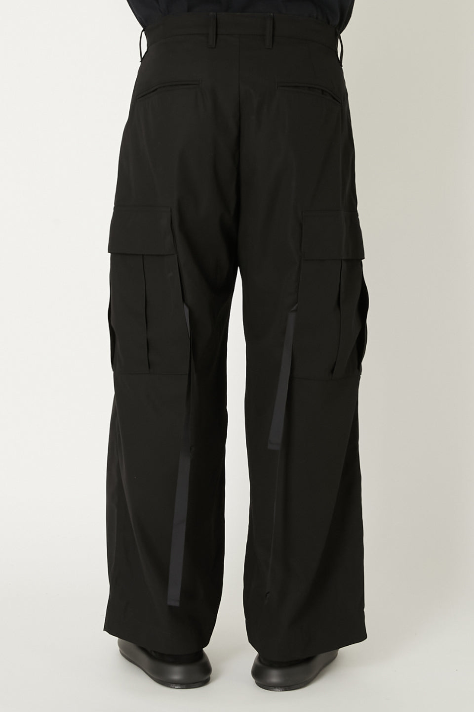 ALMOSTBLACK-Woven Wide 6pocket Pants-NOWALL