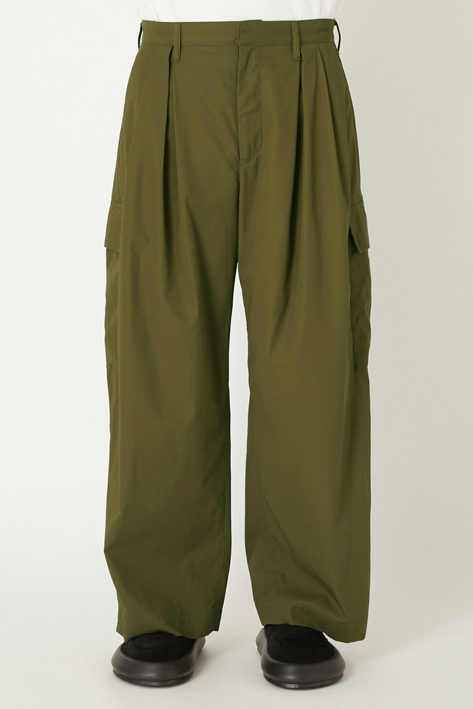 ALMOSTBLACK-Woven Wide 6pocket Pants-NOWALL