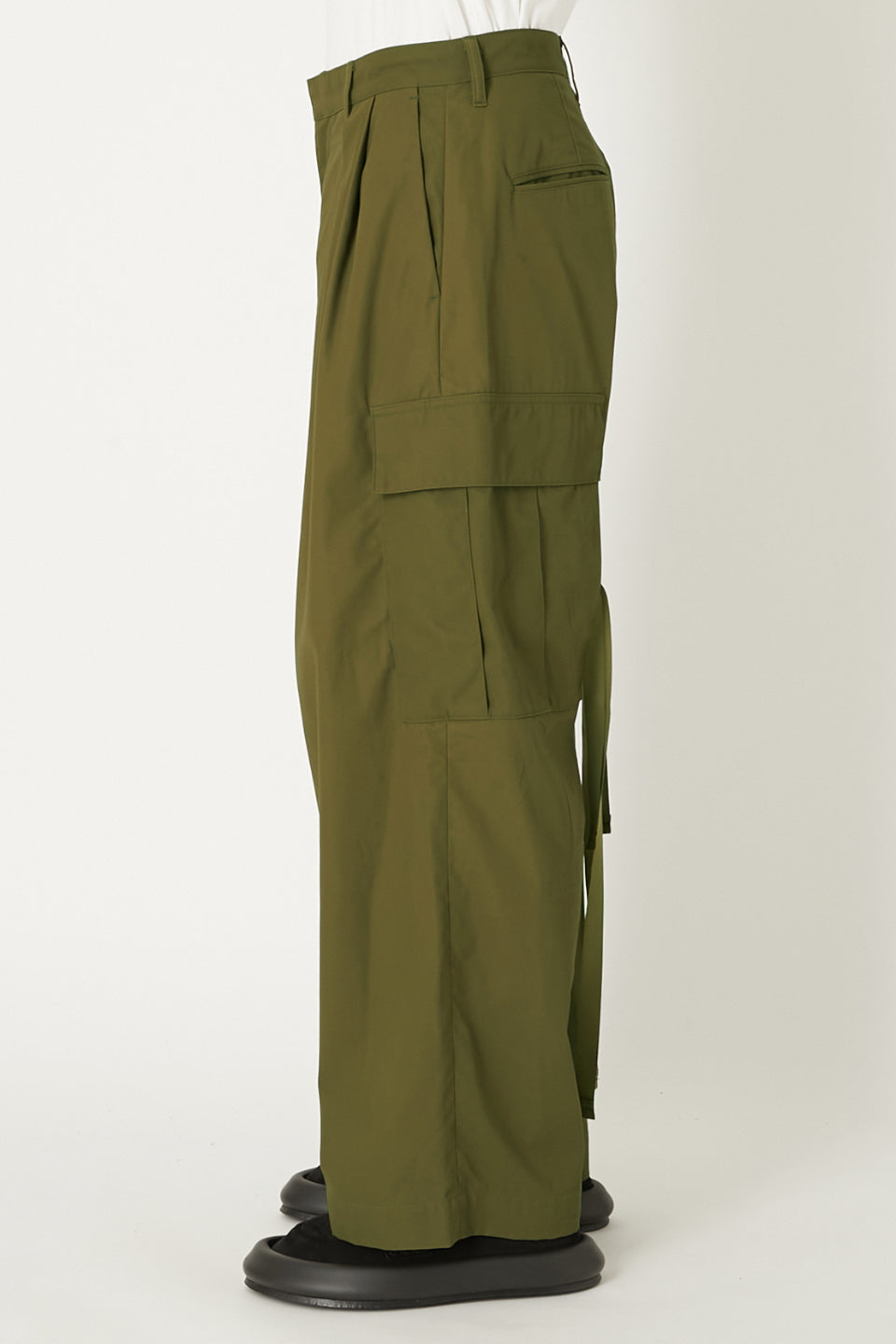 ALMOSTBLACK-Woven Wide 6pocket Pants-NOWALL