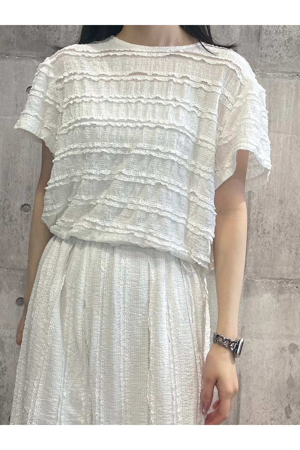 MICALLE MICALLE-Wrinkle Fringe Wide Set Up-NOWALL