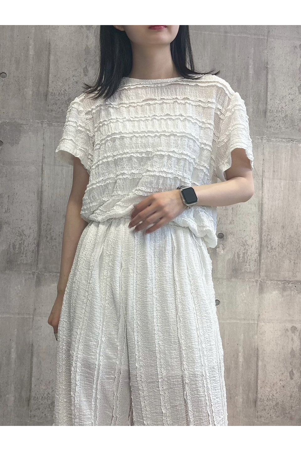 MICALLE MICALLE-Wrinkle Fringe Wide Set Up-NOWALL