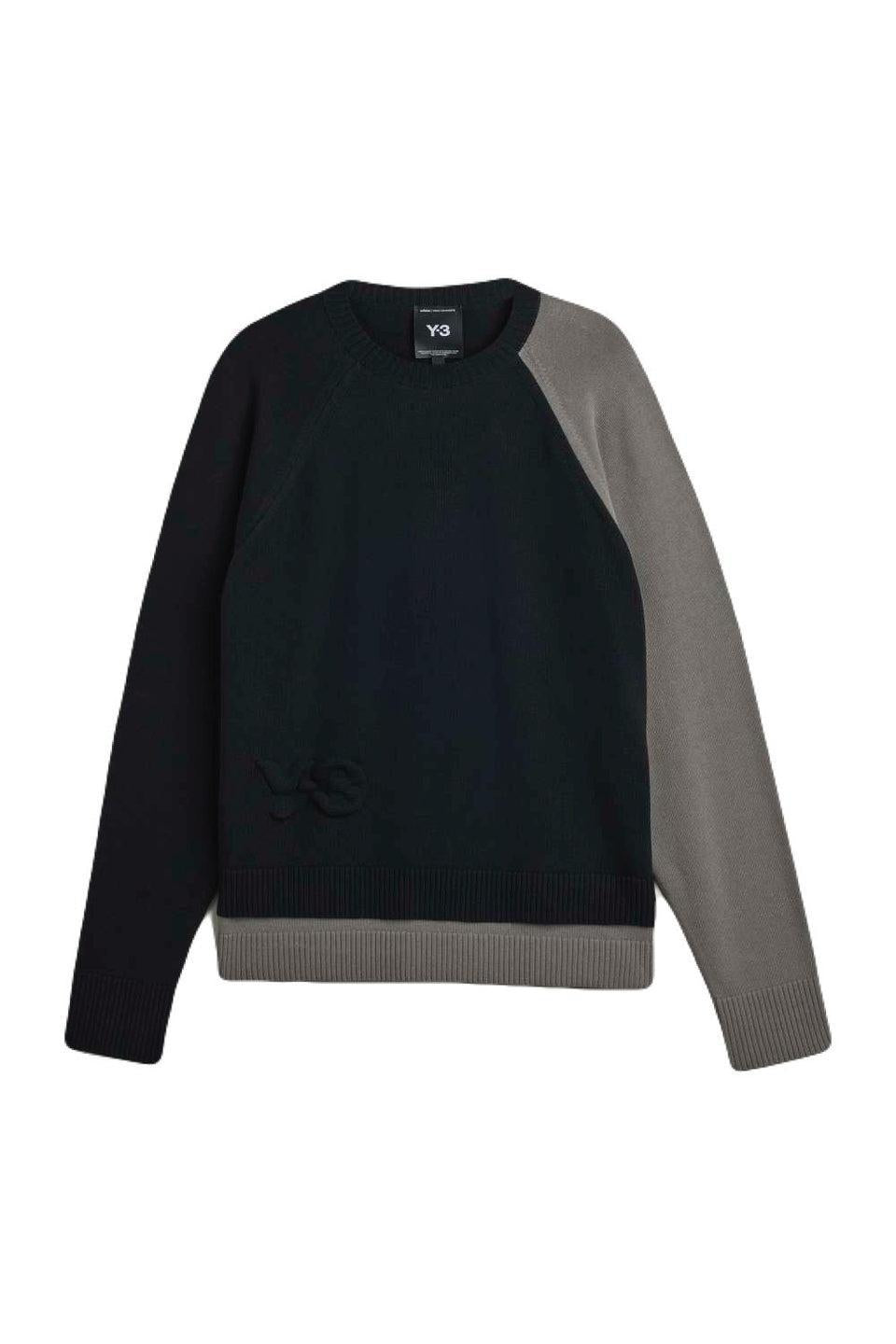 Y-3-Y-3 LOGO KNIT CREW-NOWALL