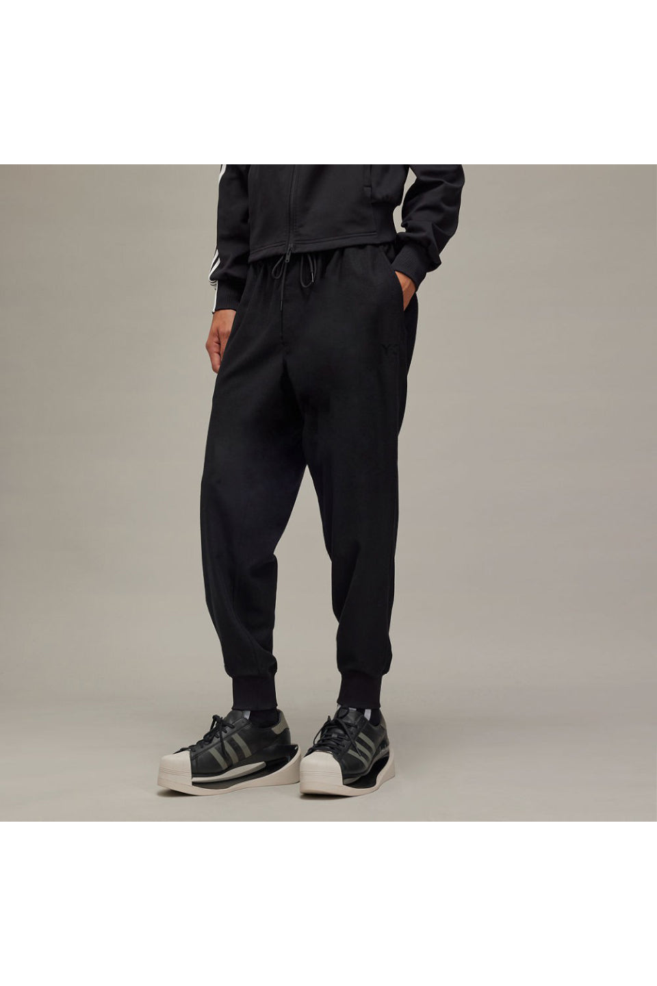 Y-3-Flannel Cuff Pants-NOWALL