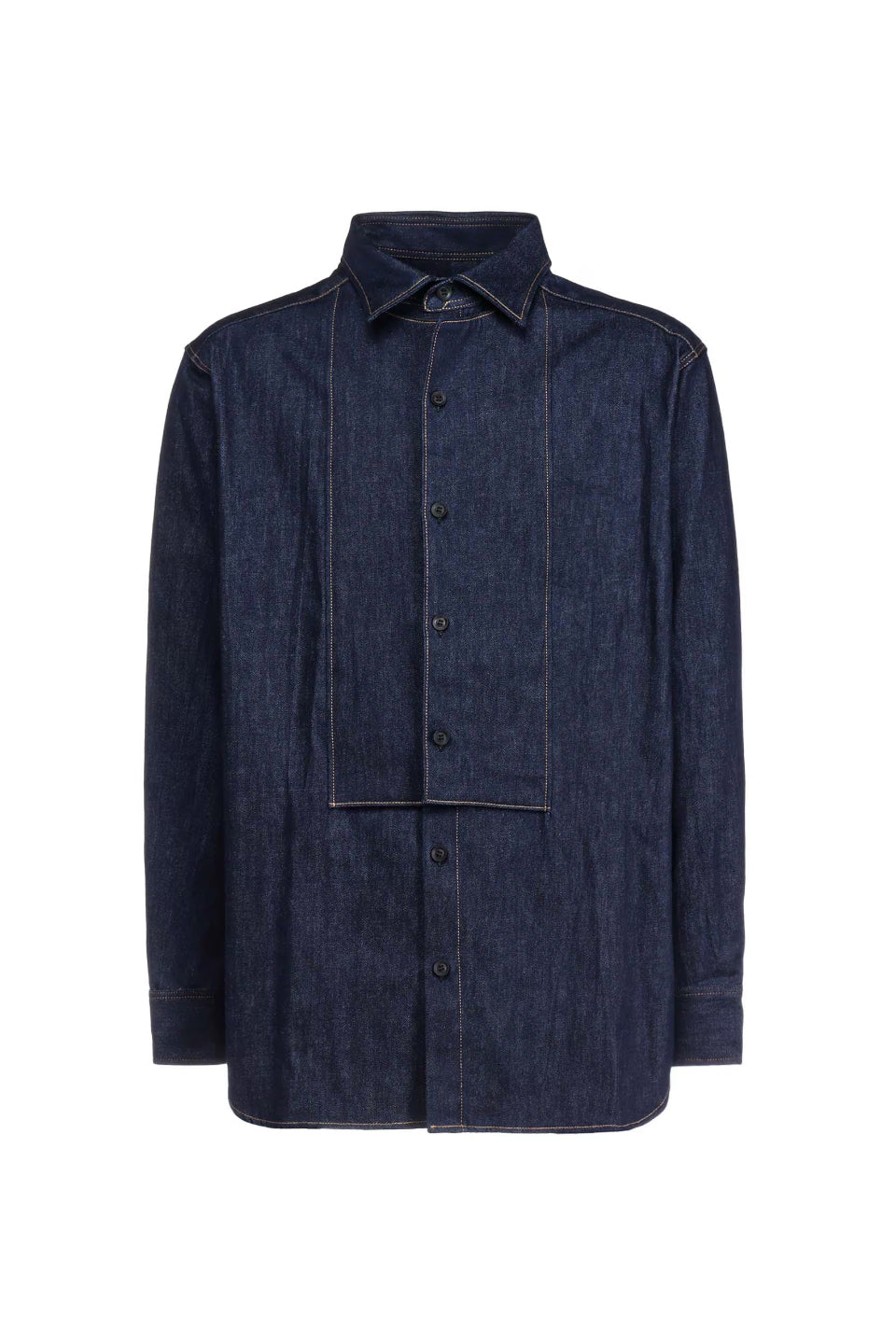 Yohji Yamamoto POUR HOMME-8OZ Denim Double Fron Shirt-NOWALL