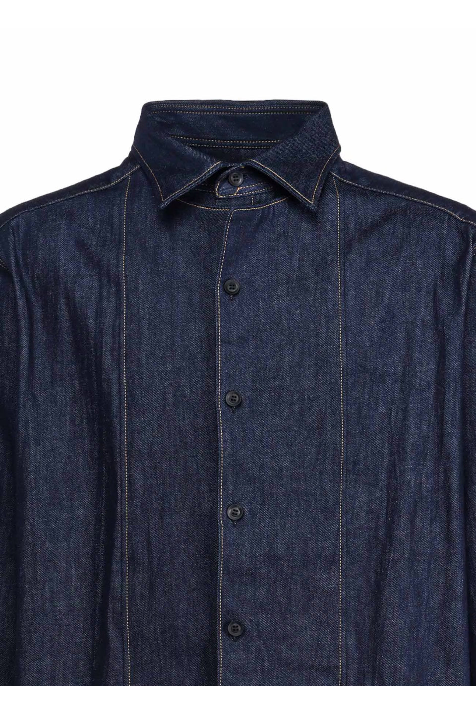 Yohji Yamamoto POUR HOMME-8OZ Denim Double Fron Shirt-NOWALL