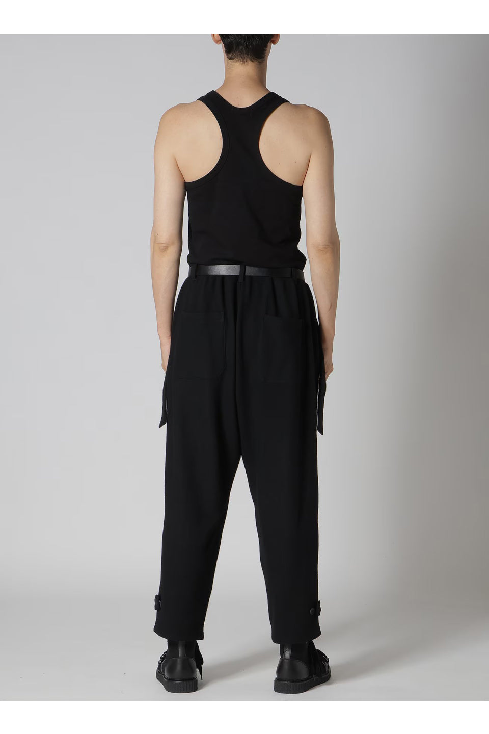 Yohji Yamamoto POUR HOMME-Soft Jersey Hem Tab Pants-NOWALL